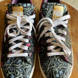 Adidas Black and Pink Sneakers with Artistic Design